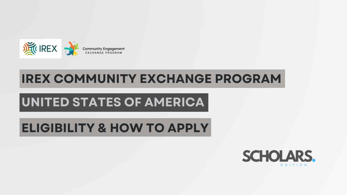 IREX Community Engagement Exchange Program 2024-25(Fully Funded)