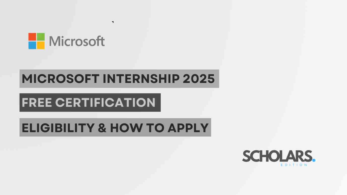 Microsoft Internship 2025 With Free Certification.