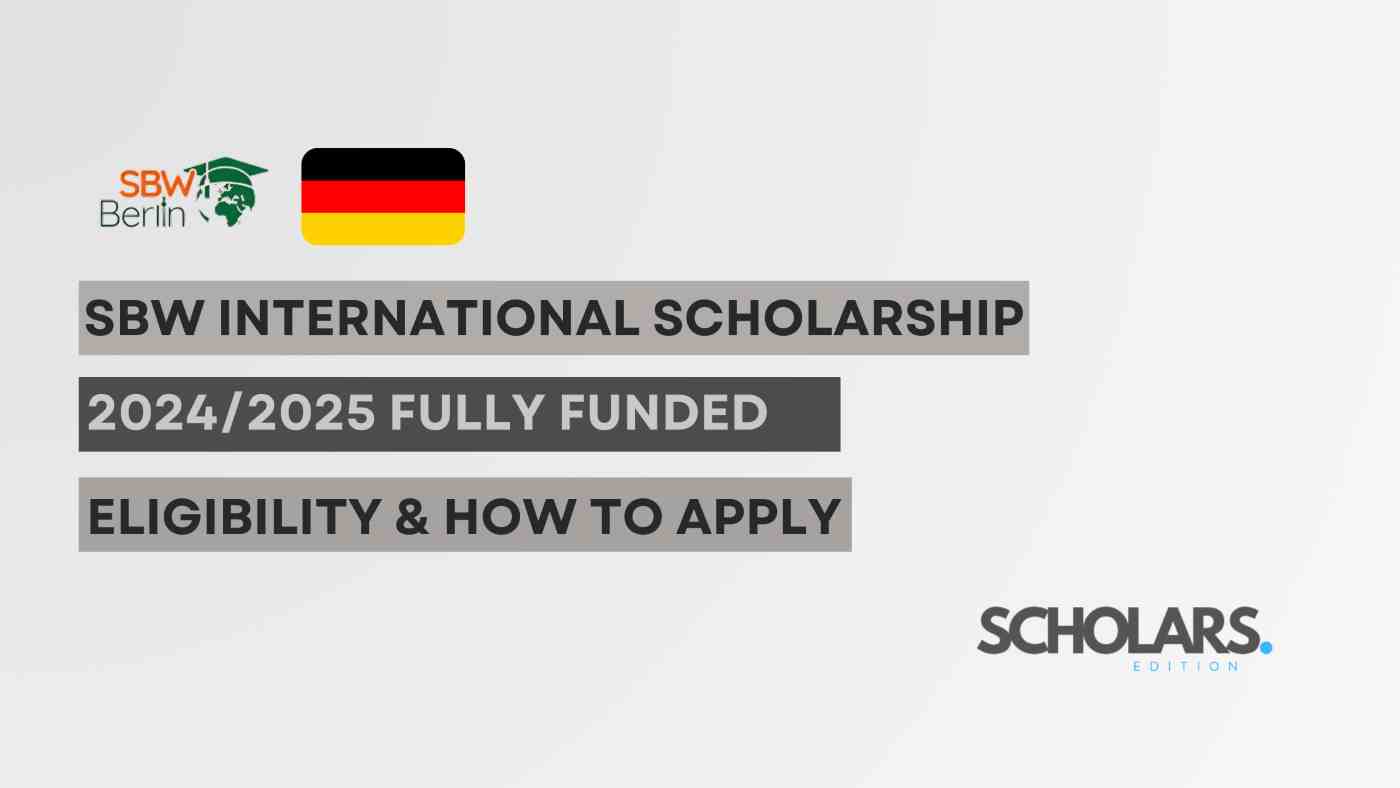 SBW International Scholarship in Germany (Fully Funded)