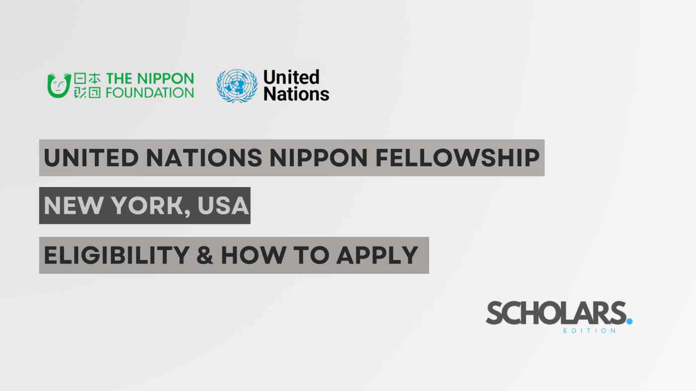United Nations Nippon Foundation Fellowship 2025 (USA) |Fully Funded|